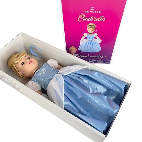NEW American Girl Disney Princess CINDERELLA 18" DOLL + Gown Glass Slippers BOX - Picture 16 of 16